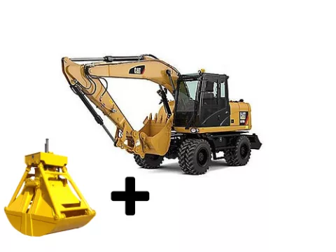 Колесный экскаватор Caterpillar M315D2 с грейфером
